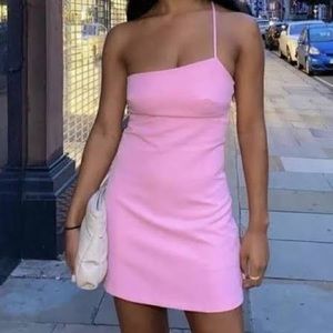 ZARA PINK ASYMMETRICAL DRESS